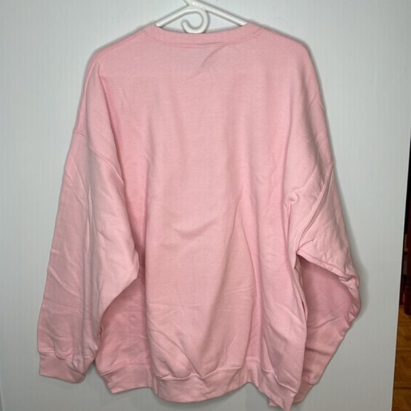 Merry Merry Merry Christmas Pink Holiday Christmas Sweatshirt Plus Size 2XL - Picture 7 of 11